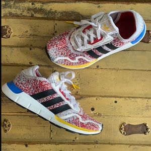 ADIDAS ORIGINALS NMD PRIMEKNIT RED WHITE ATHLETIC WORKOUT SNEAKERS MEN 6.5